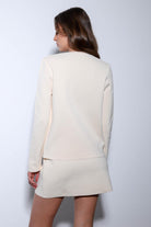 Antioch-Antioch Ekru Tek Düğme Triko Kadın Hırka-Hırka-7-Milagron.com