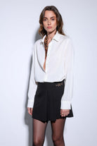 Antioch-Antioch Ekru Tensel Kadın Gömlek-Gömlek-3-Milagron.com