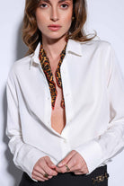 Antioch-Antioch Ekru Tensel Kadın Gömlek-Gömlek-4-Milagron.com