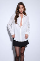 Antioch-Antioch Ekru Tensel Kadın Gömlek-Gömlek-6-Milagron.com