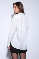 Antioch-Antioch Ekru Tensel Kadın Gömlek-Gömlek-7-Milagron.com