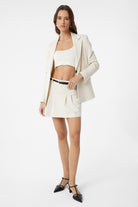 Antioch-Ekru Vücuda Oturan Kadın Blazer Ceket-Blazer Ceket-2-Milagron.com