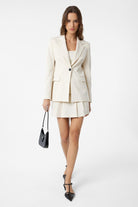 Antioch-Ekru Vücuda Oturan Kadın Blazer Ceket-Blazer Ceket-3-Milagron.com