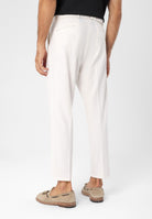 Antioch-Ekru Yüksek Bel Kuşak Kapama Erkek Pantolon-Kumaş Pantolon-6-Milagron.com