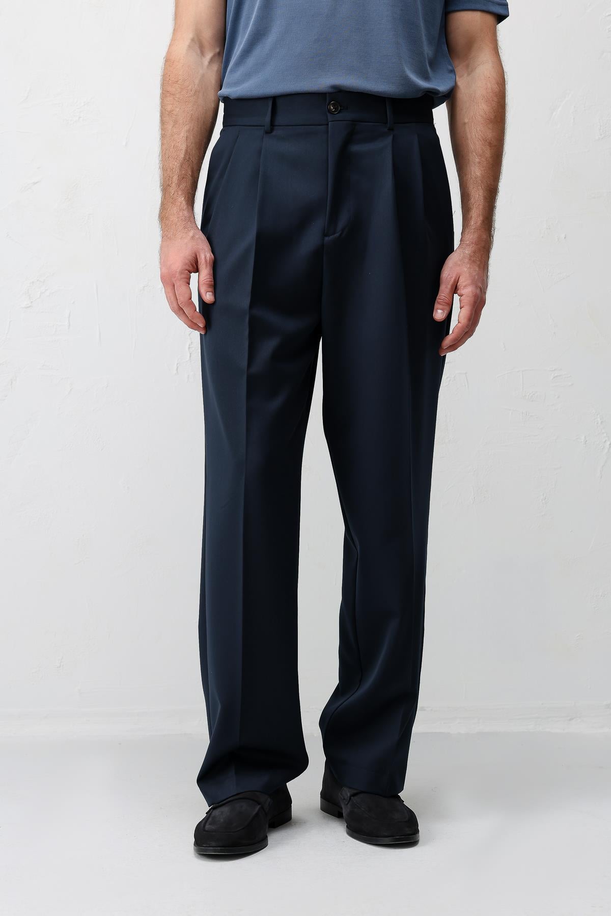 Antioch Lacivert Relaxed Fit Erkek Pantolon