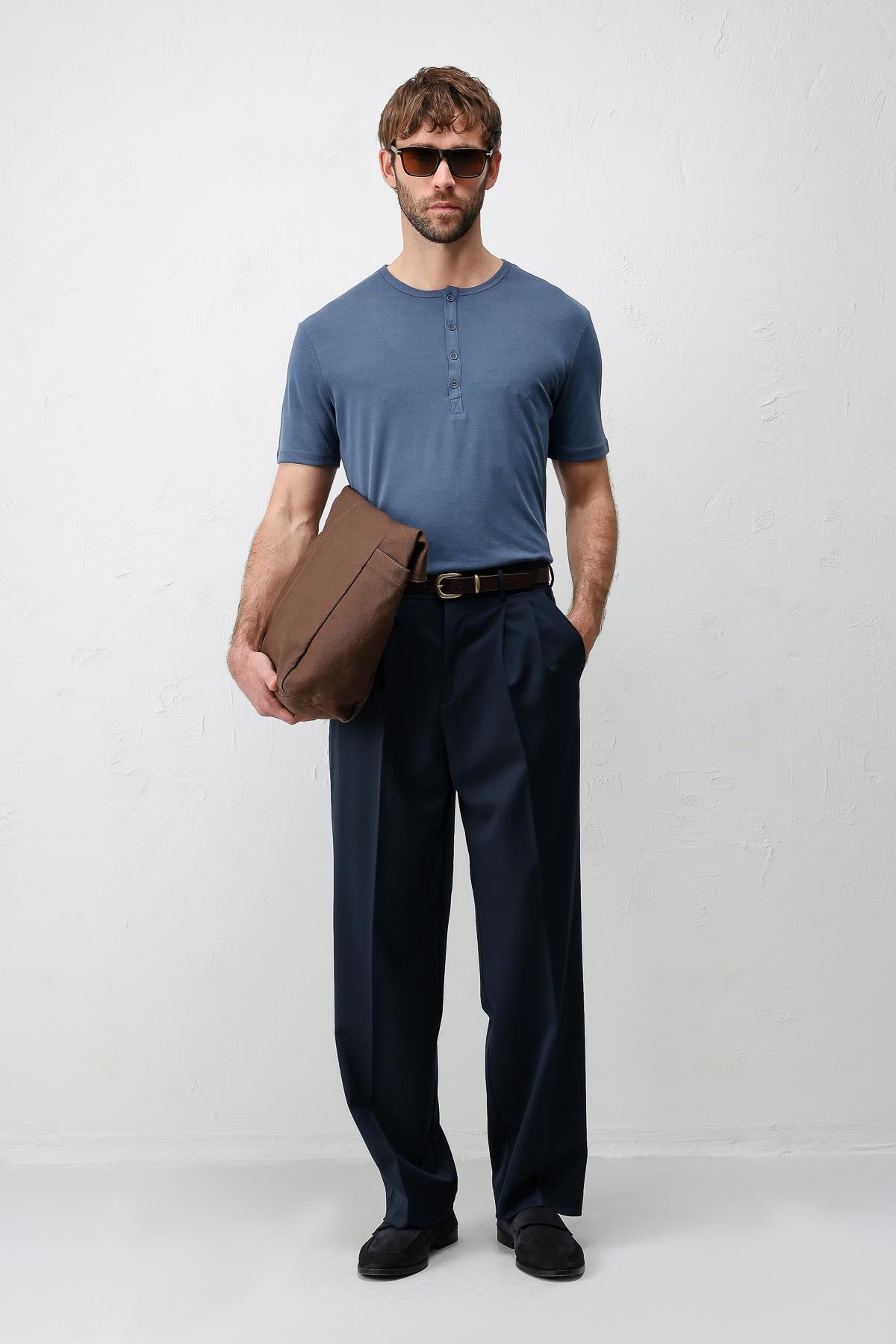 Antioch Lacivert Relaxed Fit Erkek Pantolon