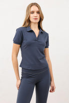 Antioch Füme Polo Yaka Kadın T-Shirt