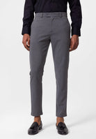 Antioch-Gri Erkek Slim Fit Düz Aksesuarlı Kumaş Pantolon-Kumaş Pantolon-2-Milagron.com