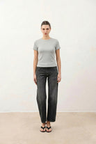 Antioch Gri Kadın Basic T-Shirt