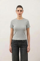 Antioch Gri Kadın Basic T-Shirt
