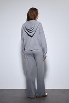 Antioch-Gri Kapüşonlu üst Ve Geniş Paça Triko Takım-Takım-7-Milagron.com