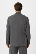 Antioch-Gri Kuşaklı Relax Fit Erkek Blazer Ceket-Blazer Ceket-5-Milagron.com