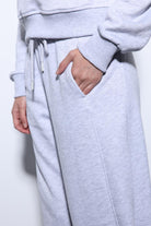 Antioch-Antioch Gri Melanj Basic Düz Paça Kadın Eşofman Altı-Eşofman-5-Milagron.com