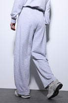 Antioch-Antioch Gri Melanj Basic Düz Paça Kadın Eşofman Altı-Eşofman-6-Milagron.com