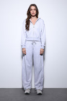 Antioch-Antioch Gri Melanj Kapüşonlu Kadın Sweatshirt-Sweatshirt-2-Milagron.com