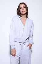 Antioch-Antioch Gri Melanj Kapüşonlu Kadın Sweatshirt-Sweatshirt-4-Milagron.com