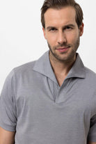 Antioch-Gri Regular Fit Apaş Yaka Erkek T Shirt-T-Shirts-5-Milagron.com