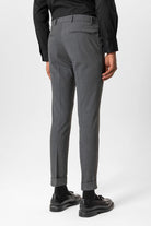 Antioch Gri Regular Fit Duble Paça Erkek Pantolon