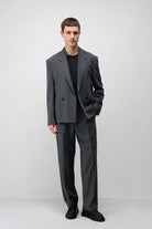 Antioch Gri Relaxed Fit Erkek Blazer Ceket