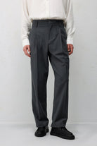 Antioch Gri Relaxed Fit Pileli Erkek Pantolon