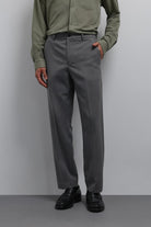 Antioch-Gri Tapered Fit Erkek Pantolon-Kumaş Pantolon-3-Milagron.com