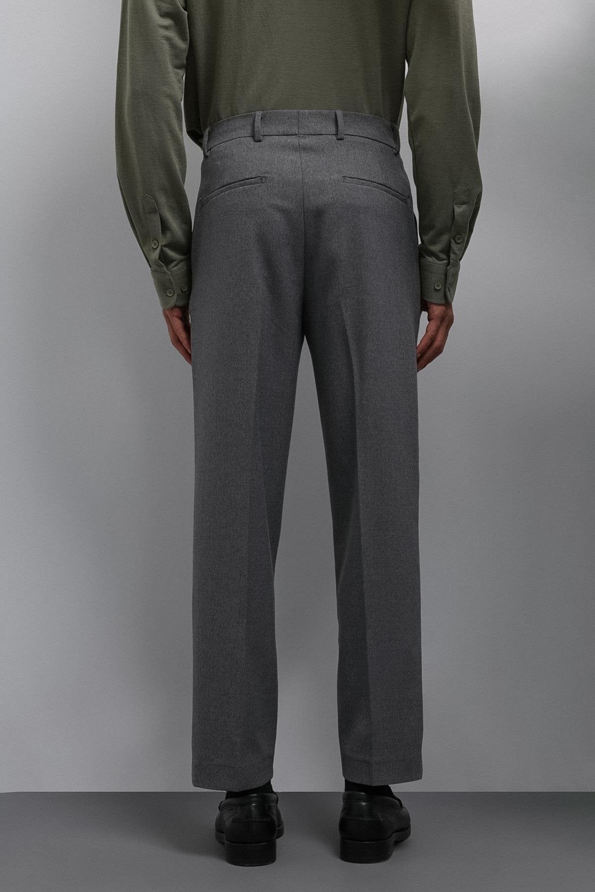 Antioch-Gri Tapered Fit Erkek Pantolon-Kumaş Pantolon-4-Milagron.com