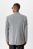 Antioch-Gri Torba Cepli Kruvaze Erkek Blazer Ceket-Ceket-5-Milagron.com