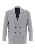 Antioch-Gri Torba Cepli Kruvaze Erkek Blazer Ceket-Ceket-6-Milagron.com