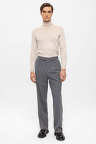 Antioch-Gri Yüksek Bel Paça Fermuarlı Erkek Pantolon-Pantolon-6-Milagron.com