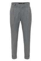 Antioch-Gri Yüksek Bel Pileli Carrot Fit Erkek Pantolon-Pantolon-6-Milagron.com