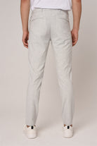 Antioch-Gümüş Gri Erkek Slim Fit Düz Aksesuarlı Kumaş Pantolon-Kumaş Pantolon-4-Milagron.com
