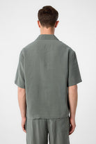 Antioch-Antioch Haki Apaş Yaka Modal Kumaş Erkek Gömlek-Gömlek-4-Milagron.com