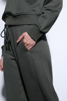 Antioch-Antioch Haki Basic Düz Paça Kadın Eşofman Altı-Eşofman-4-Milagron.com