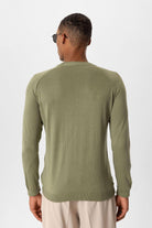 Antioch-Haki Bisiklet Yaka Slim Fit Triko Kazak-Kazak-5-Milagron.com