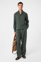 Antioch-Antioch Haki Dokulu Erkek Gömlek-Gömlek-1-Milagron.com