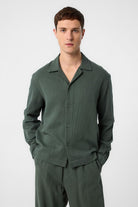 Antioch-Antioch Haki Dokulu Erkek Gömlek-Gömlek-5-Milagron.com
