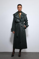 Antioch-Haki Dokulu Suni Deri Trençkot-Trençkot-1-Milagron.com