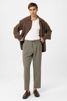Antioch-Haki Jogger Relaxed Fit Erkek Pantolon-Kumaş Pantolon-2-Milagron.com