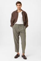 Antioch-Haki Jogger Relaxed Fit Erkek Pantolon-Kumaş Pantolon-3-Milagron.com
