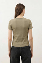 Antioch Haki Kadın Basic T-Shirt