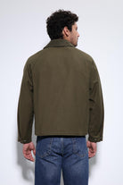 Antioch-Haki Kontrast Yaka Erkek Ceket-Ceket-6-Milagron.com