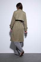 Antioch-Antioch Haki Kruvaze Kemerli Kadın Trençkot-Trençkot-5-Milagron.com