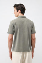 Antioch Haki Lyocell Karışımlı Polo Yaka Erkek T-Shirt