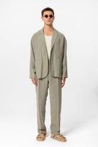 Antioch-Haki Oversize Astarsız Erkek Blazer Ceket-Ceket-2-Milagron.com