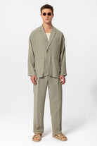 Antioch-Haki Oversize Astarsız Erkek Blazer Ceket-Ceket-4-Milagron.com