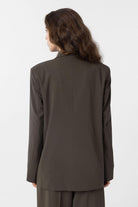 Antioch-Haki Regular Fit Kruvaze Kadın Blazer Ceket-Blazer Ceket-5-Milagron.com