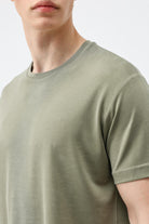 Antioch Haki Regular Fit Modal Teknik Kumaş Erkek T-Shirt