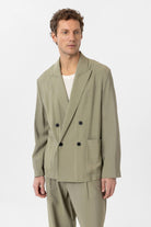 Antioch-Haki Relax Fit Diagonel İnce Erkek Blazer Ceket-Blazer Ceket-1-Milagron.com