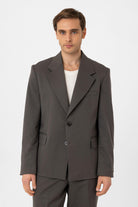 Antioch-Haki Relax Fit Erkek Blazer Ceket-Ceket-3-Milagron.com