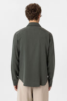 Antioch-Haki Relax Fit Liyosel Kumaş Erkek Gömlek-Gömlek-6-Milagron.com